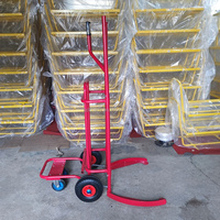 Chariot de manutention de pneus de voiture portable Chariot à pneus à quatre roues en métal et en caoutchouc Support de transport d'affichage de stockage personnalisable OEM