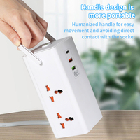 Multiprise de sécurité portable avec poignée, cordon d'extension vertical multi-prises, charge rapide, pour utilisation sur bureau