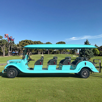 Voiture de réception de club de golf rétro personnalisée de 5 à 14 places, navette de luxe VIP de l'hôtel, voiture de tourisme panoramique avec batterie 72V