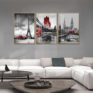 Huamiao 40*60cm paesaggio urbano <span class=keywords><strong>fotografia</strong></span> pittura Cool tonalità arte parete decorazione di cristallo porcellana - Product Image 4