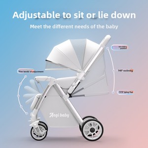 <span class=keywords><strong>Poussette</strong></span> bébé multifonction légère avec sièges bidirectionnels confortables Conception facile à plier et porte-bébé bidirectionnel Nouveau design - Product Image 2