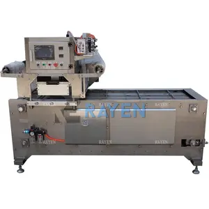 Machine de remplissage et scellage de plateau sous vide linéaire, pour plateaux en acier inoxydable, fabrication en chine,