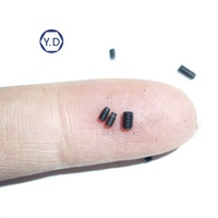 Tornillo sin cabeza de acero aleado grado 12.9, M1.4, M1.6, M2, con extremo plano hexagonal y extremo cóncavo