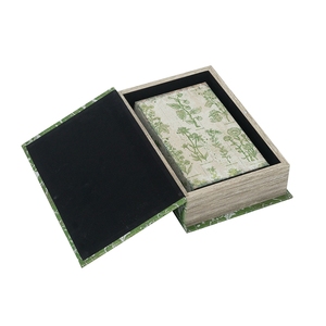 Decorative Book <b>Boxes</b> Rustic <b>Floral</b> Pattern Traditional Hidden Storage L7x3x10.5 S5x2x8.3 - Product Image 5