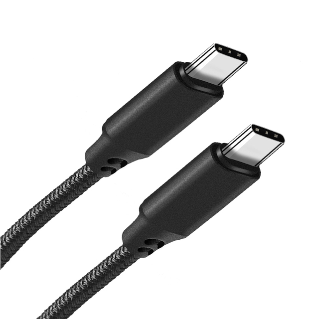 USB Type C to C PD 3.0 5A 100W Fast Charge Cable, Typec Cable Strong Black Nylon Braided Fast Charge Data Cable for Gan Charger