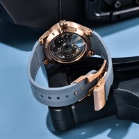Reloj PAGANI DESIGN para Hombre, de Acero Inoxidable, Mecánico Automático, con Esfera de Esqueleto, Cristal de Zafiro, Resistente al Agua, Deportivo y Elegante