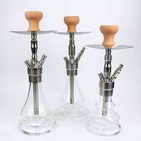 Set Hookah Shisha Kustomisasi OEM Ramah Lingkungan Ukuran Besar Mewah Hookah Kaca Terbaru