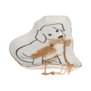 Vassoio Portaoggetti in Ceramica a Forma di Cucciolo, Porta Gioielli, Porta Anelli, Decorazione per Camera da Letto, Arredo Appartamento, Stile Boho - Product Image 2
