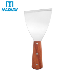Espátula de Acero Inoxidable para Pizza y Panqueques y Espátula de Madera para Bistec, para Plancha, Parrilla y Superficie Plana, con Mango de Madera - Product Image 5