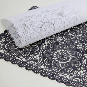 Napperons pressés en PVC en forme de dentelle bon marché napperon coloré en vinyle <span class=keywords><strong>tapis</strong></span> de table résistants à la chaleur napperon en plastique pour table à manger - Product Image 6