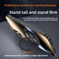 Coque de téléphone magnétique rotative à 360 degrés anti-chute pour iPhone XS Max/XR, finition dorée brillante mate