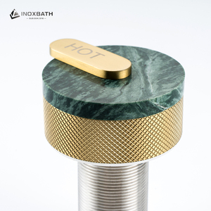 Hiện Đại Đôi Xử Lý Bồn Rửa Vòi 3-Lỗ Giấu <span class=keywords><strong>Tap</strong></span> Thép Không Gỉ Van Lõi 304 Lưu Vực Vòi Nước Nóng Lạnh Máy Trộn Nước - Product Image 5