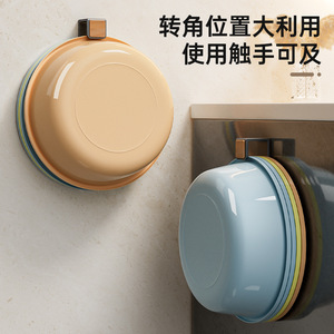 Wall Mounted Basin <b>Hook</b> Plastic Traceless <b>Adhesive</b> Toilet Storage Rack For Bathroom Basin Holder - Product Image 2