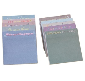 Notas adesivas 3x3 Mensagem nota gradiente papel Notepad auto-adesivo Adesivo decorativo Material escolar personalizável