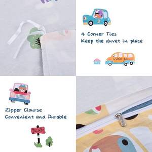 Ensemble <span class=keywords><strong>de</strong></span> <span class=keywords><strong>housse</strong></span> <span class=keywords><strong>de</strong></span> <span class=keywords><strong>couette</strong></span> pour enfants Twin Cotton Cartoon Car Truck Bedding Set for Boys Girls Comforter Cover Set - Product Image 6