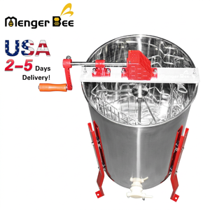Extracteur de miel manuel MengerBee 3 cadres, pieds en acier inoxydable, outil d'apiculture, diamètre 38 cm, hauteur 60 cm, composants essentiels - Product Image 1