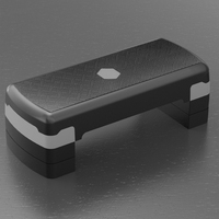 Plataforma de Step Aeróbico de Tres Capas con Absorción de Impactos, 81 cm, Material FRPP, para Ejercicios en Casa y Desarrollo Muscular