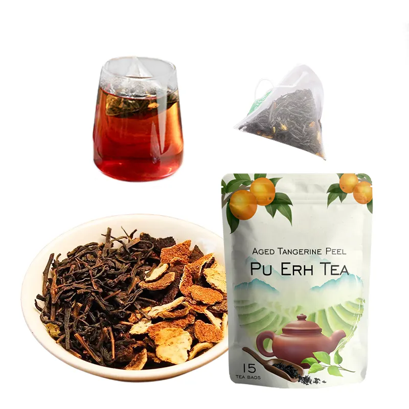 OEM Customize Package Organic Herbal Tea for fruit Aged Tangerine Peel Pu Erh Tea Healthcare slim