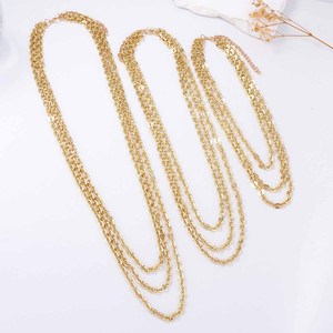 Collier multicouche pour femmes à la mode en alliage multi-chaînes de luxe léger exagéré - Product Image 4