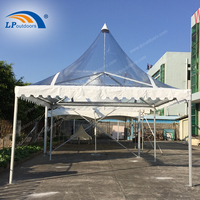 Structure en aluminium imperméable transparente 5x5m tente gazebo chapiteau temporaire pour mariage et événement pour 25 personnes