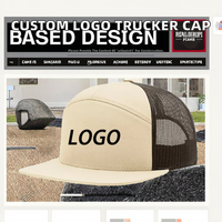 Casquettes Trucker Snapback 7 Panneaux Personnalisables avec Logo, Qualité Supérieure, Couleur Unie Léopard, Boucle Argentée Cuivrée, Toile Sportive Unisexe