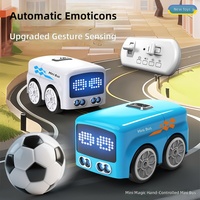 Voiture RC Mini Bus avec fonction d'évitement d'obstacles basée sur les capteurs et fonction Follow Me, télécommande 20m, utilisation intérieure-extérieure, pour les enfants de 0 à 24 mois