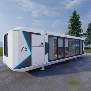 Villa mobile en bord de mer Maison en aluminium antirouille avec terrasse avec vue sur l'océan Tous temps <span class=keywords><strong>Jardin</strong></span> Bureau Pod Insonorisé Préfabriqué Espace de travail - Product Image 1