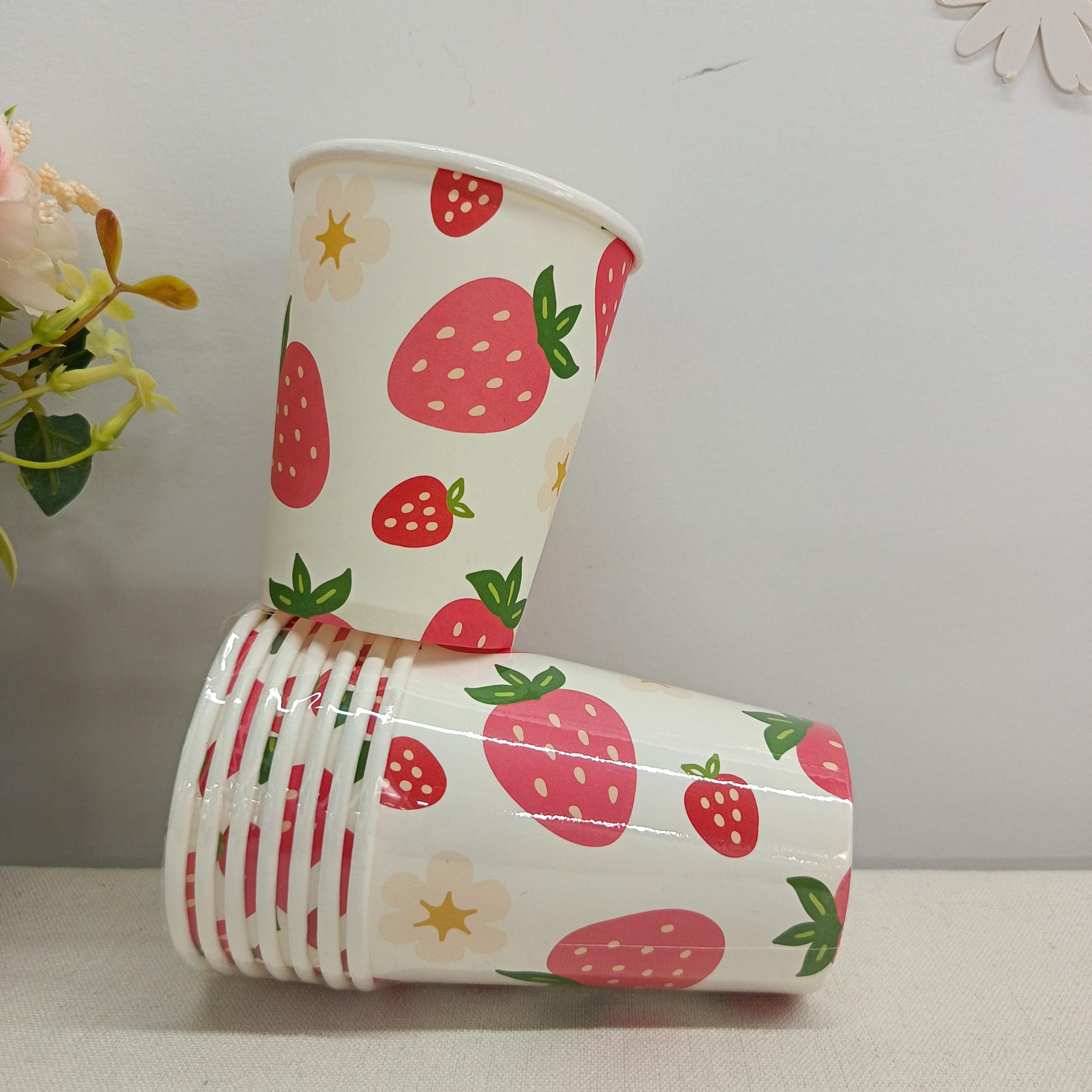 Gobelet en papier rose 9oz * 8 pièces