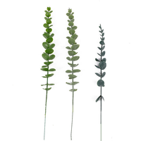 Vente en gros de feuillage artificiel d'eucalyptus 'Money Leaf' en plastique, tige unique, toucher réel, pour décoration de mariage et d'intérieur