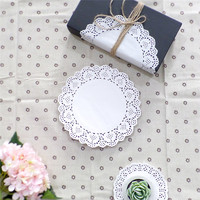 Napperons en papier jetables de 12 pouces, napperons en dentelle pour la décoration de gâteaux, la décoration alimentaire, la décoration de table de mariage