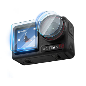 Protection d'écran en verre trempé 9H avec logo/emballage personnalisés pour DJI Osmo Action 5 Pro, film protecteur d'objectif anti-rayures, prix d'usine - Product Image 4