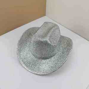 Sombrero de Vaquero Dorado al por Mayor para Mujer, Estilo Occidental, PVC Ecológico, en Blíster - Product Image 1