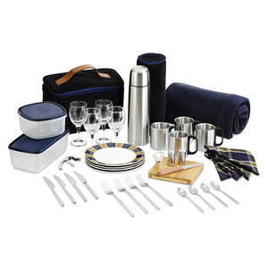 Chất Lượng Cao Luxury Handmade Wicker Picnic Basket Mây Với Túi Lạnh 4 Người <span class=keywords><strong>Hamper</strong></span> Đặt Wicker Với Nắp - Product Image 5