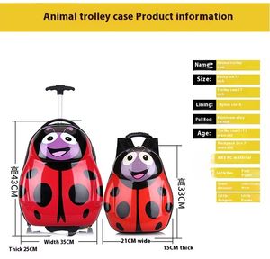 <span class=keywords><strong>Maleta</strong></span> de Viaje Infantil Personalizada OMASKA con Diseño de Animales, Unisex de 16 Pulgadas, Material ABS para Niños con Ruedas - Product Image 2