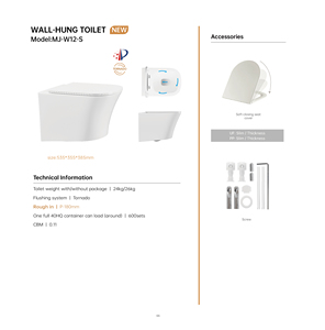 <span class=keywords><strong>Réservoir</strong></span> de toilette mural en céramique blanche de haute qualité, moderne, facile à nettoyer, à double chasse, écologique, avec chasse d'eau Tornado, dissimulé - Product Image 3