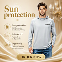 Chemises à manches longues personnalisées avec logo du fabricant, 100% polyester, séchage rapide, protection solaire, chemise de travail pour hommes, sweats à capuche pour la pêche, pour les événements