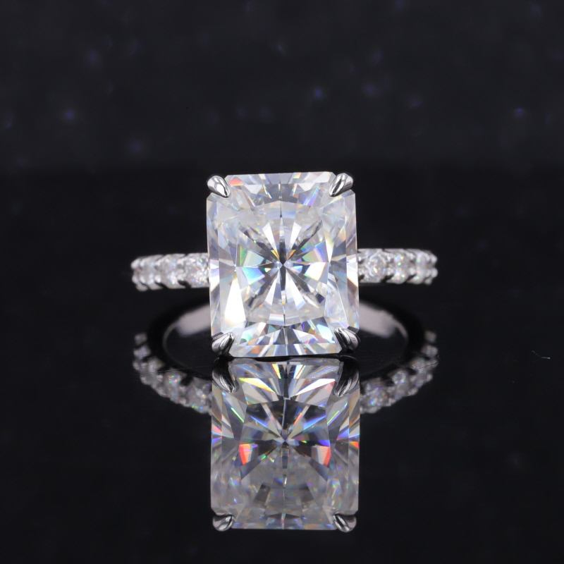 Radiant Cut 10K white gold