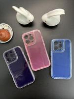 Étui antichoc 2 en 1 couleur translucide avec logo personnalisé pour téléphone portable Samsung M15/M55