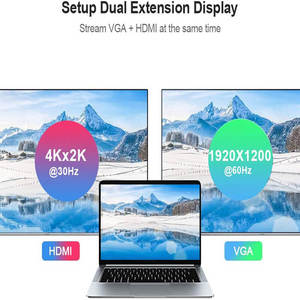 Bộ Chuyển Đổi FARSINCE <span class=keywords><strong>USB</strong></span> Type C Sang <span class=keywords><strong>HDMI</strong></span> VGA 4K Bộ Chuyển Đổi 2 Trong 1 <span class=keywords><strong>USB</strong></span> C Sang VGA <span class=keywords><strong>HDMI</strong></span> - Product Image 6