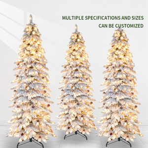 <span class=keywords><strong>Sapin</strong></span> de Noël en PVC floqué de luxe haute densité avec effet neige, décorations en <span class=keywords><strong>sapin</strong></span>, 1,2m-3m, livraison directe usine - Product Image 4