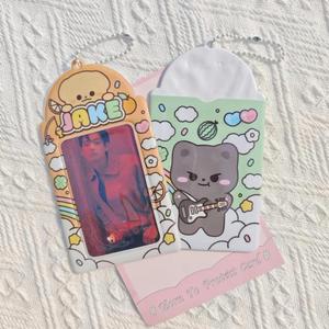 High Quality 3 Inch PVC Kpop Star Photo Card Holder with Keychain Protective Photo Card Frame - Product Image 2