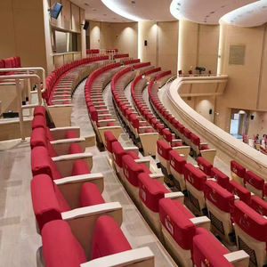 Asientos de Auditorio Grises de Aleación de Aluminio con Escritorio - Muebles Plegables de Diseño Moderno para Teatro e Iglesia para Uso Comercial - Product Image 3