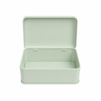 Boîte en métal à charnière personnalisée pour cadeaux, artisanat, rangement d'objets de petite taille, organisateur rectangulaire, emballage métallique, vente en gros, fabricant OEM