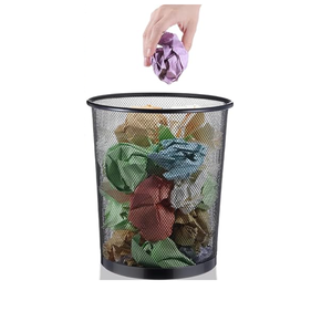<span class=keywords><strong>Poubelle</strong></span> en métal, corbeille à déchets en maille, <span class=keywords><strong>poubelle</strong></span> ronde avec dessus ouvert - Product Image 2
