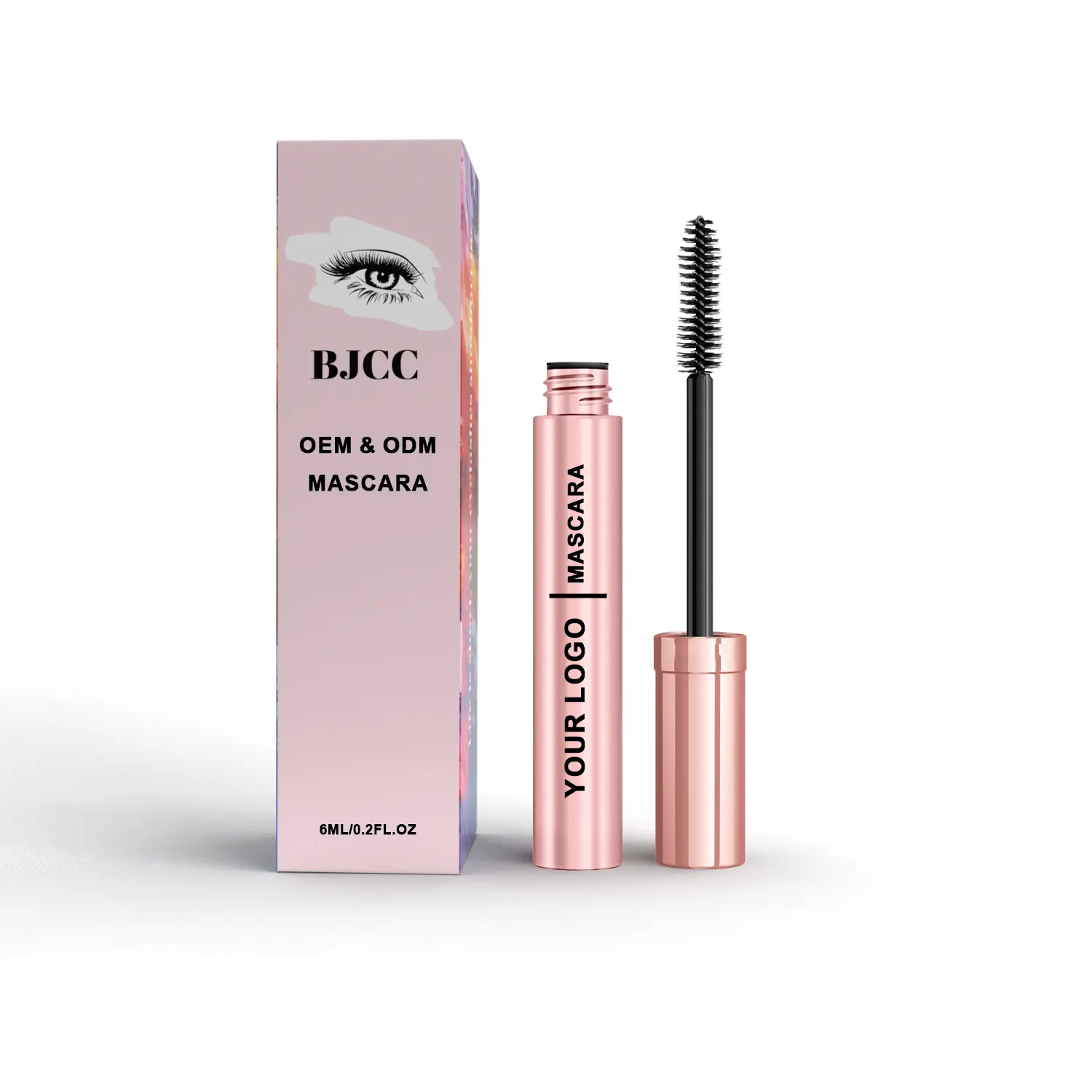 Ciglia Extension basso Moq olio libero LOGO personalizzato all'ingrosso di lunga durata 3D in fibra di migliore qualità Private Label Vegan Mascara