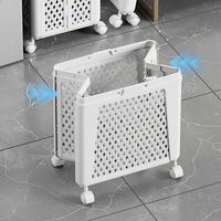 Panier à linge pliable avec poignées repliables