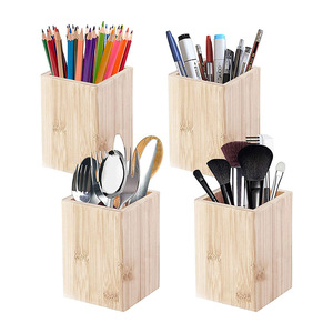 Boîte de <span class=keywords><strong>rangement</strong></span> en bois de pin de 10cm de haut Boîte de <span class=keywords><strong>rangement</strong></span> en bois pour petits <span class=keywords><strong>articles</strong></span> Cuillère et fourchette de <span class=keywords><strong>cuisine</strong></span> <span class=keywords><strong>Rangement</strong></span> créatif et simple Porte-stylo - Product Image 5