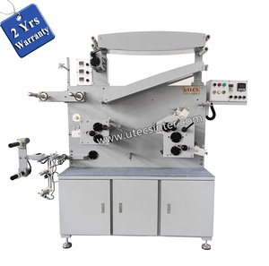 Impresora flexográfica de Etiquetas tejidas de tela automática UGS21, máquina de impresión flexográfica satinada de tejido de logotipo tipo poli - Product Image 1