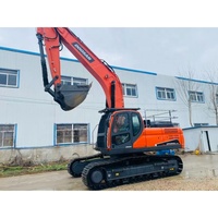 Excavatrice hydraulique d'occasion renforcée DOOSAN DX340, 34 tonnes, machine à chenilles d'origine coréenne pour l'exploitation minière, prête à l'expédition