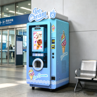 Distributeur automatique de crème glacée TCN, crème glacée fraîchement préparée, machine à crème glacée molle, distributeur automatique de desserts en libre-service